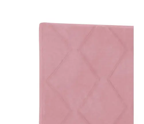 Gultas Rāmis Ar Galvas Klāju Rozā 200 X 200 Cm Samts Vidaxl