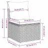 Sodo Sofų Rinkinys 9 Pcs Pilka Poli Ratanas, Plienas Ir Stiklas