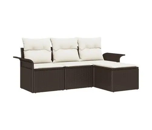 Aia Diivanikomplekt Padjaga 4 Pcs Pruun Polürooster