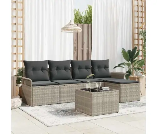 Aia Diivanikomplekt Padjaga 6 Pcs Helehall Polürotang