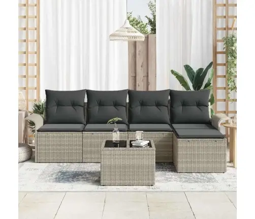 Aia Diivanikomplekt Padjaga 6 Pcs Helehall Polürotang