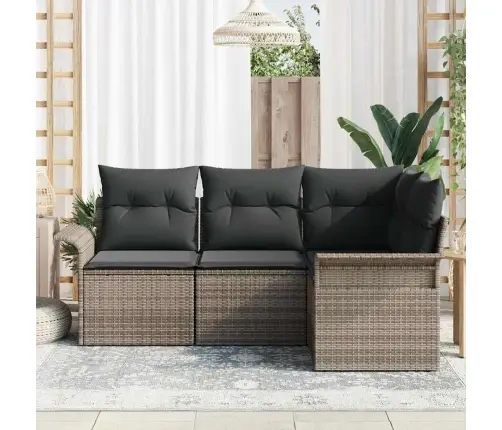 Aia Diivanikomplekt Ladustamisega 4 Pcs Hall Polürotang