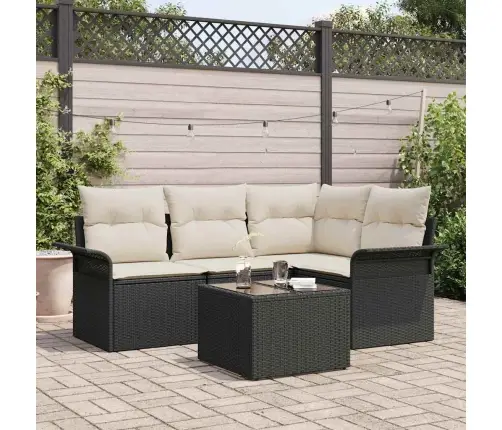 Vidaxl 4 Daļu Dārza Dīvānu Komplekts Ar Spilveniem Brūnā Polietilēna Rotangpalma