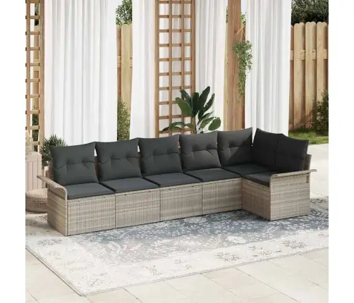 Aia Diivanikomplekt Ladustamisega 6 Pcs Helehall Polürotang