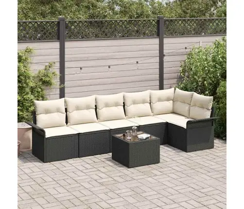 Aia Diivanikomplekt Padjaga 7 Pcs Must Polürooster