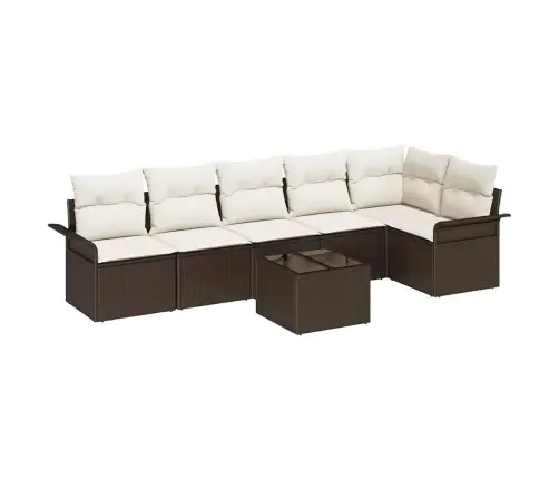 6 Daļu Dārza Dīvānu Komplekts Ar Spilveniem Pelēkā Poli Rotangpalmas Vidaxl