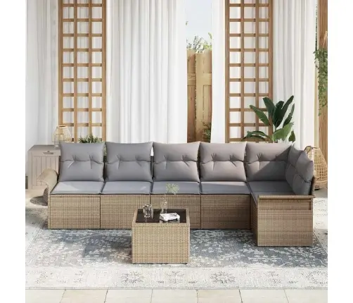 Aia Diivanikomplekt Padjaga 7 Pcs Beež Polürooster