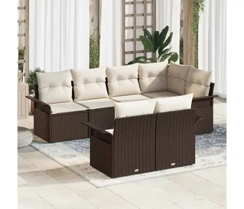 Aia Diivanikomplekt Padjaga 7 Pcs Pruun Polürooster Aia Diivanikomplekt Padjaga 7 Pcs Pruun Polürooster