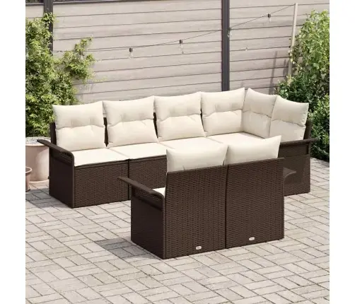 Aia Diivanikomplekt Padjaga 7 Pcs Pruun Polürooster Aia Diivanikomplekt Padjaga 7 Pcs Pruun Polürooster