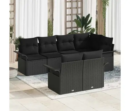 Aia Diivanikomplekt Padjaga 7 Pcs Must Polürooster