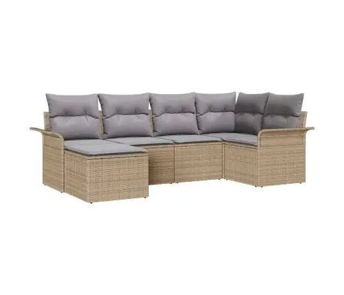 Aia Diivanikomplekt Ladustamisega 6 Pcs Beež Polürotang