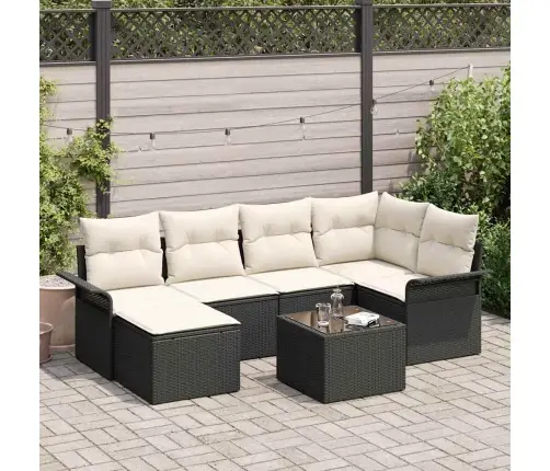 6 Gabalu Dārza Dīvānu Komplekts Ar Spilveniem Brūnā Poli Rattan Vidaxl