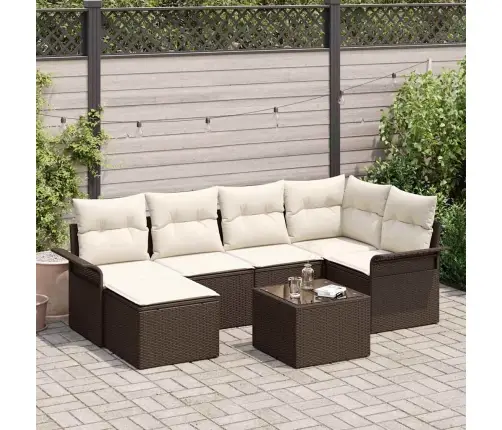 6 Gabalu Dārza Dīvāna Komplekts Ar Spilveniem Pelēks Poli Rotangpalma Vidaxl