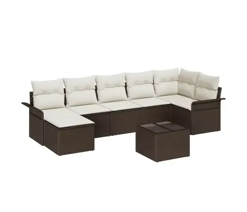 Aia Diivanikomplekt Padjaga 8 Pcs Pruun Polürooster