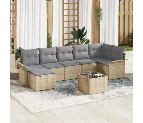 Aia Diivanikomplekt Padjaga 8 Pcs Beež Polürooster