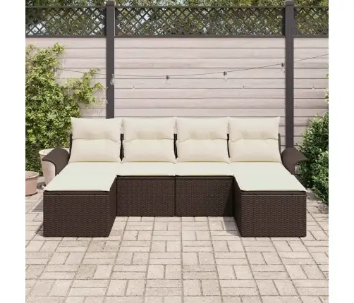 Aia Diivanikomplekt Ladustamisega 6 Pcs Pruun Polürotang