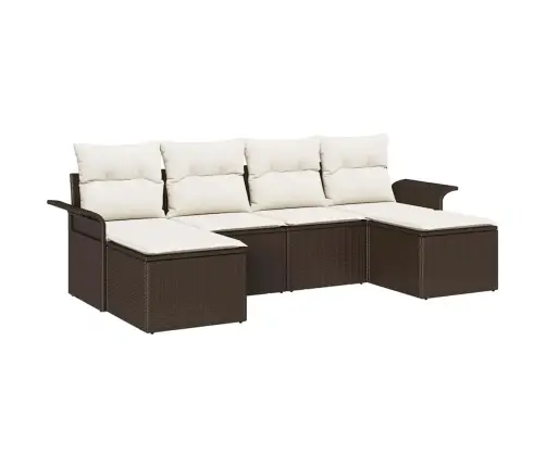 Aia Diivanikomplekt Ladustamisega 6 Pcs Pruun Polürotang