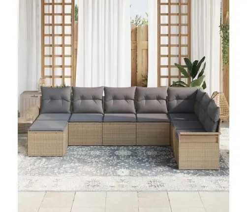 Aia Diivanikomplekt Padjaga 8 Pcs Beež Polürooster