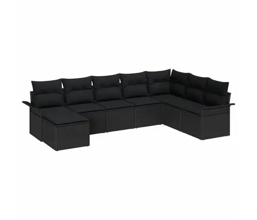 Aia Diivanikomplekt Padjaga 8 Pcs Must Polürooster