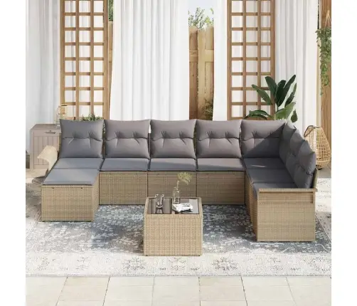 Aia Diivanikomplekt Padjaga 9 Pcs Must Polürooster