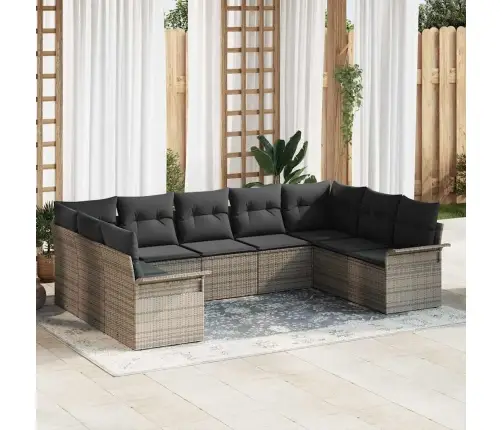 Aia Diivanikomplekt Ladustamisega 9 Pcs Hall Polürotang