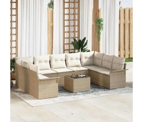 Aia Diivanikomplekt Ladustamisega 10 Pcs Pruun Polürotang