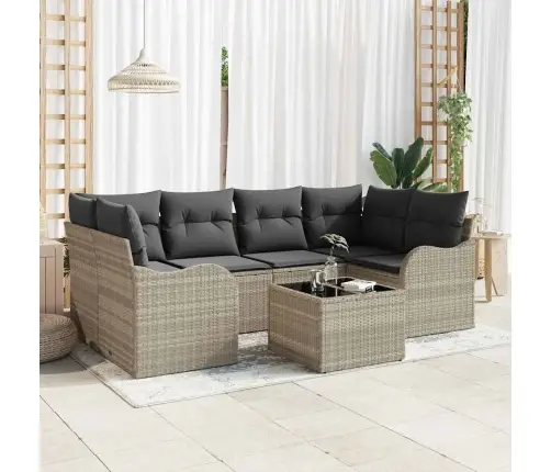 Aia Diivanikomplekt 7 Pcs Helehall Ja Tumehall 55 X 55 X 37 Cm