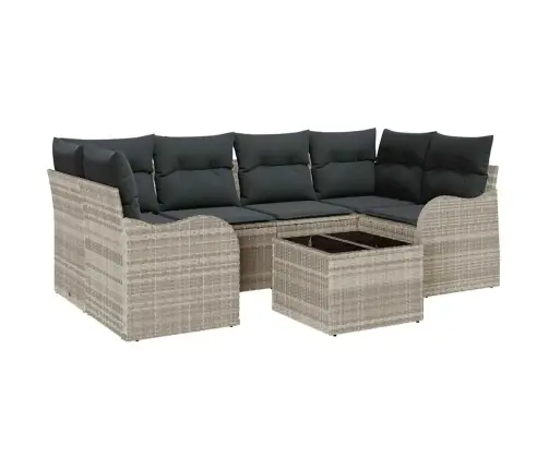 Aia Diivanikomplekt 7 Pcs Helehall Ja Tumehall 55 X 55 X 37 Cm