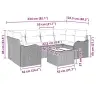 Aia Diivanikomplekt 7 Pcs Helehall Ja Tumehall 55 X 55 X 37 Cm