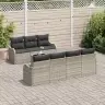 Sodo Sofų Rinkinys 8 Pcs Šviesiai Pilka Ir Tamsiai Pilka Sodo Sofų Rinkinys 8 Pcs Šviesiai Pilka Ir Tamsiai Pilka