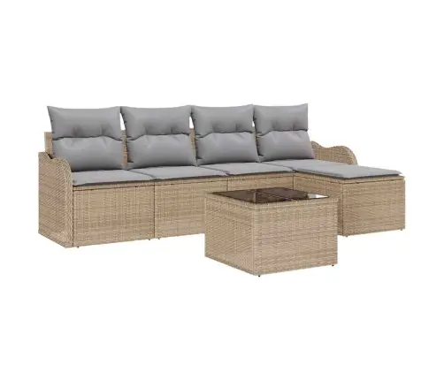 Aia Diivanikomplekt Padjaga 6 Pcs Must Polürooster