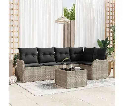 Aia Diivanikomplekt Ladustamisega 6 Pcs Hall Polürotang