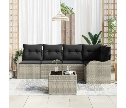 Aia Diivanikomplekt Ladustamisega 6 Pcs Hall Polürotang