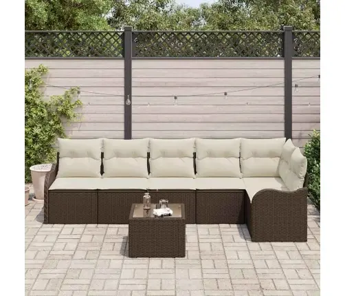 6 Daļīgu Dārza Dīvānu Komplekts Ar Spilveniem Pelēkā Poli Rotangpalma Vidaxl