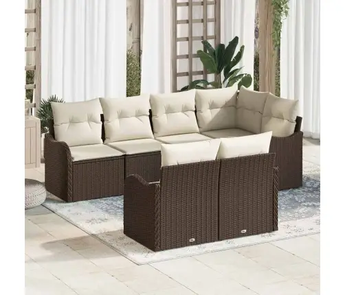 Aia Diivanikomplekt Padjaga 7 Pcs Pruun Polürooster