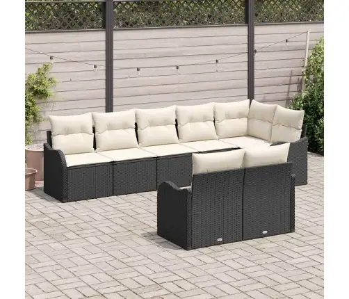 Aia Diivanikomplekt Padjaga 8 Pcs Must Ja Valge Polürooster