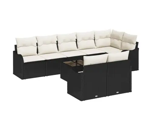 8 Gabali Dārza Dīvānu Komplekts Ar Spilveniem Brūns Poli Rotangpalma Vidaxl