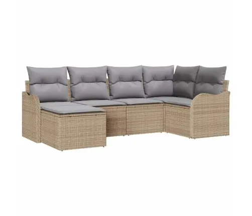 Aia Diivanikomplekt Padjaga 6 Pcs Beež Ja Helehall Polürooster