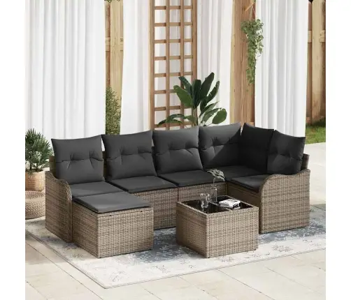 6 Gabalu Dārza Dīvānu Komplekts Ar Spilveniem Melnā Poli Rotangpalmas Vidaxl