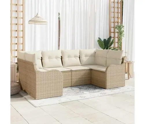 Aia Diivanikomplekt Padjaga 6 Pcs Beež Ja Valge Polürooster