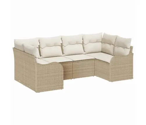 Aia Diivanikomplekt Padjaga 6 Pcs Beež Ja Valge Polürooster