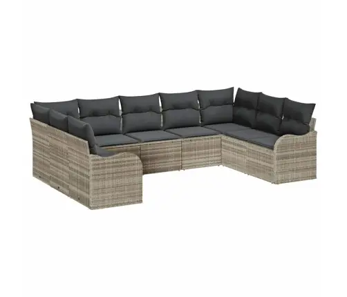 Aia Diivanikomplekt Ladustamisega 9 Pcs Helehall Polürotang