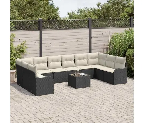 Aia Diivanikomplekt 11 Pcs Must Ja Valge Polürotang