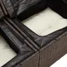 Sodo Sofų Rinkinys Su Pagalve 5 Pcs Ruda Ir Grietinėlė