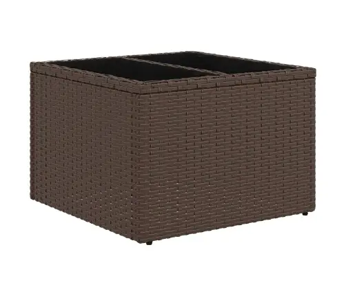 Sodo Sofų Rinkinys Su Pagalve 5 Pcs Ruda Ir Grietinėlė