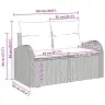 Sodo Sofų Rinkinys 6 Pcs Bežinė Ir Pilka 55 X 55 X 37 Cm