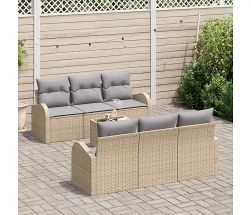 Aia Diivanikomplekt Padjaga 7 Pcs Beež Ja Hall 55 X 55 X 37 Cm