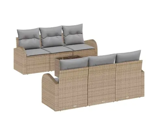 Aia Diivanikomplekt Padjaga 7 Pcs Beež Ja Hall 55 X 55 X 37 Cm