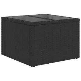 Dārza Dīvānu Komplekts 8 Pcs Melns Un Krēmkrāsa 55 X 55 X 37 Cm Vidaxl