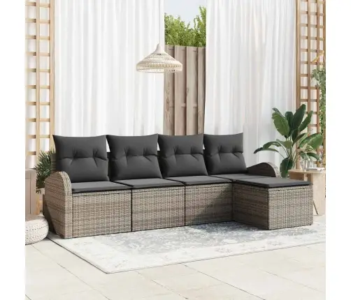 Diivanikomplekt Padjaga Ladustamisega 5 Pcs Hall Polürotang